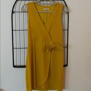 Madewell yellow wrap dress